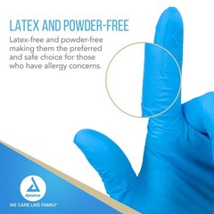 Dynarex Safe Touch Nitrile Exam Gloves, Powder Free