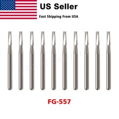 Dental Carbide Burs FG557 Friction Grip Straight Fissure Tungsten Carbides