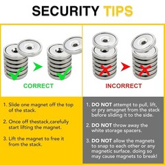 100LB Heavy Duty Neodymium Magnets for Crafting and Hanging – 8 Count