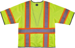 Unisex Adult Two-Tone Hi-Vis Class 3 Two Tone Hi Vis Surveyor Vest Zipper, Lime,