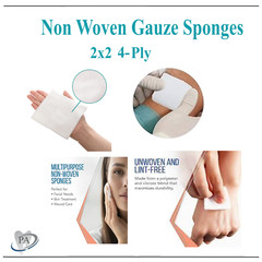 2x 2- 4 Ply, 4 x4 – 4-Ply Gauze Sponge Non Woven Sponges, Non-Sterile Cotton USA