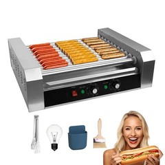 Hot Dog 5-10 Rollers Grill Cooker Machine 1700w-Commercial Grade-Stainless Steel