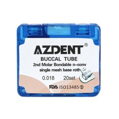 AZDENT Dental Orthodontic 1st/2nd Molar Buccal Tubes Roth/MBT 022/ 018 Bondable