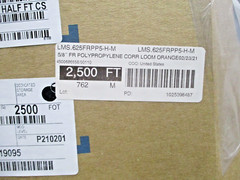 New Open Box Polypropylene CORR Loom Orange LMS.625FRPP5-H-M 1400ft A8013ISU