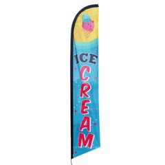 Ice Cream 12ft Feather Banner Swooper Flag – FLAG ONLY