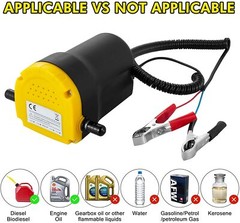 12V 5Amp DC Motor Oil Diesel Extractor Scavenge Suction Fuel Transfer Pump Jet