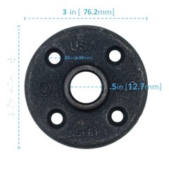 1/2″ Malleable Steel Floor Flange Pipe Fitting Floor Mount- Pack of 2