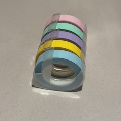 5 Pack Self-Adhesive 3D Embossing Label Tape for Dymo – Vibrant Macaroon Colors
