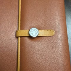 Franklin Covey Planner 7-Ring Orange Leather Classic Magnetic Snap Organizer