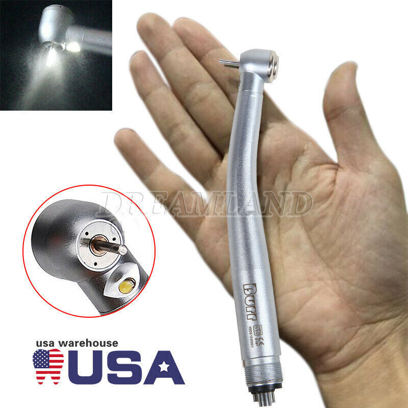 Burr E-generator Dental LED Fiber Optic High Speed Handpiece 4 hole UDM4