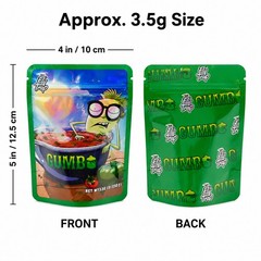 3.5g Mixed Smell Proof Mylar Stand Up Bags Zip Seal Food Storage Pouches 100pcs