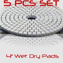 Concrete Polishing Pads 4″ Wet Dry Concrete Sanding Discs Set Concrete Polishing