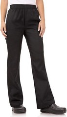 NWT CHEFWEAR WOMEN’S BAGGY COTTON BLACK CHEF PANT Size XS-3XL