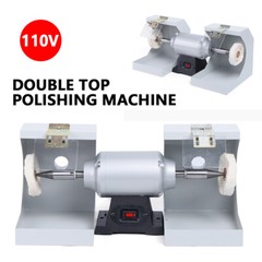 Dental Polisher Polishing Machine 110V Dual-Lathe Bench Buffing Jewelry Grinder