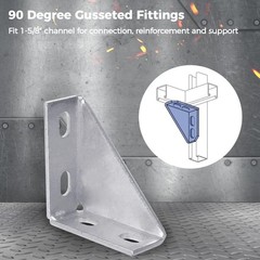 90 Degree Gusseted Fittings, Carbon Steel Q235 4 Hole Right Angle Connector B…