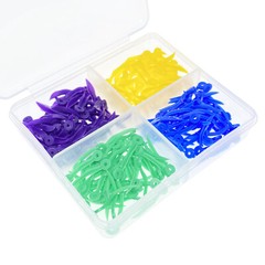 200Pcs Dental Disposable Plastic Wedge With Holes Round Stern Wave Poly-Wedge