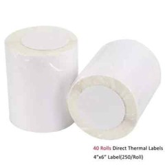 40 Rolls Direct Thermal Labels 4×6 250/Roll For Zebra 2844 Eltron ZP450