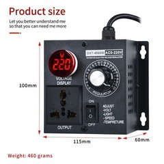 Electric Motor Variable Speed Controller – 120V~220V 15A 4000W AC Motor Speed US