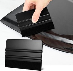 NEWISHTOOL 100 PCS Felt Squeegee for Vinyl – Flexible Plastic Black