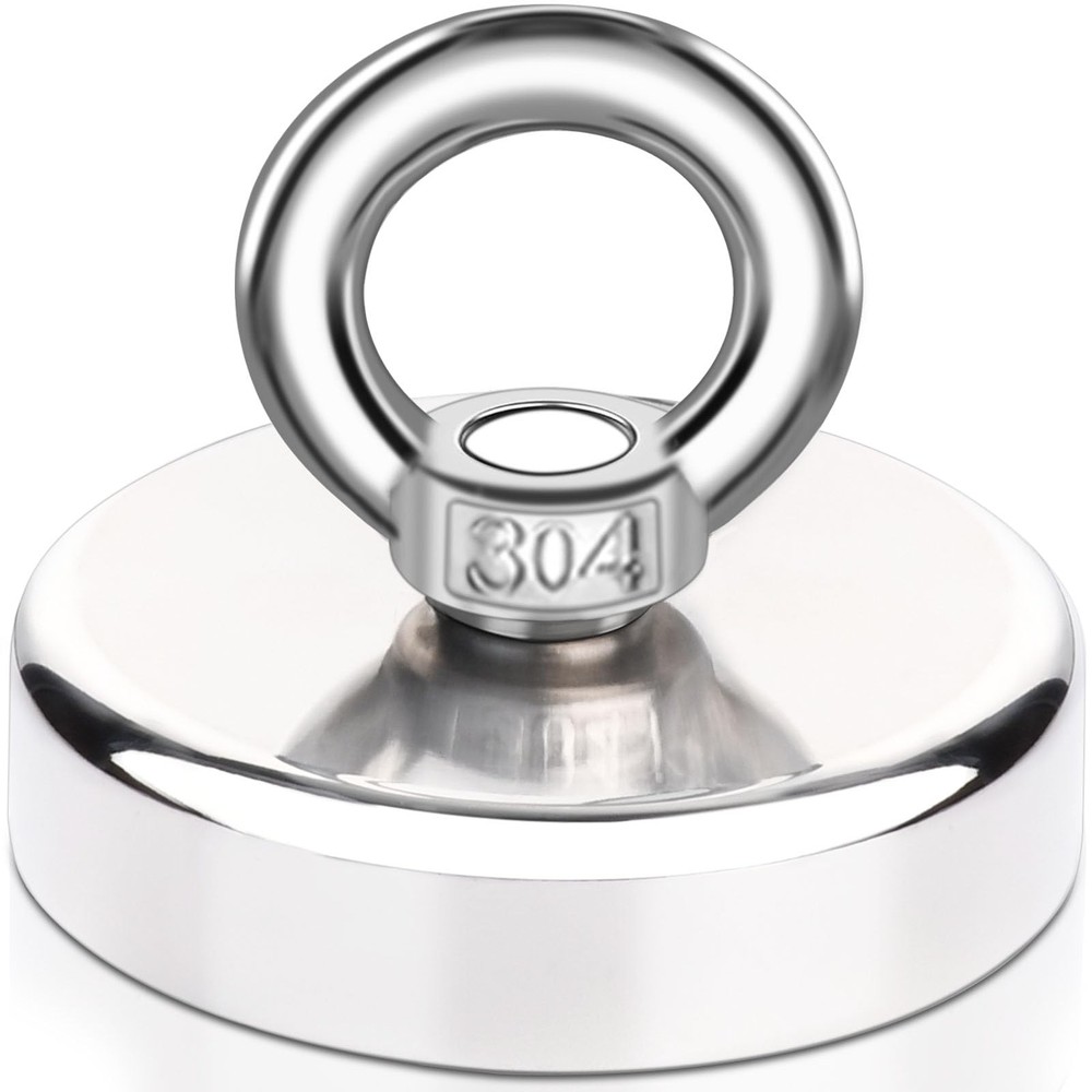 Lift Fishing Magnet – 2.36 Inch, 300 lbs Pulling Force, Super Strong Rare Ear…