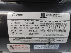 EMERSON 8768 LR63596 115/230V 4.6/2.3A NSNP