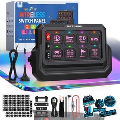 Wireless RGB 8 Gang Switch Panel Circuit Control Relay Box for Car Truck Marine