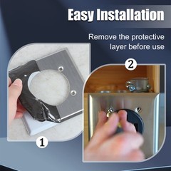 Single Hole 2 Gang Receptacle Wall Plate Ø2.48″ for 14-50R Hubbell HBL9450A US