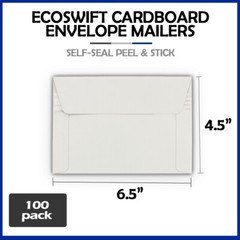 100 – 6.5×4.5 “EcoSwift” Brand Self Seal Rigid Photo Cardboard Envelope Mailers
