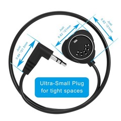 TRS 3.5mm MIDI Cable 2-Pack 1-FT / 30CM Type-A TRS 3.5mm to MIDI 5 Pin Din Ca.
