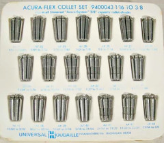 Acura-Flex 3/8” Capacity Collets 20 pc set *TRAY NOT INCLUDED* FREE SHIP IN USA