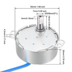 1 x Synchronous Motor AC 100-127V 5-6RMP 50-60Hz 4W Double Flat Shaft CW/CCW