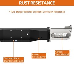 Rear Steel Bumper with LED Lights for Toyota Tundra 2014-2021 Pickup Truck