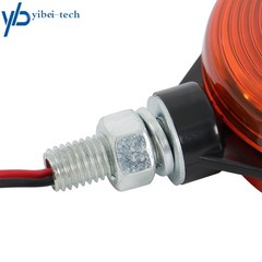 Red/Amber Round Side Marker Light Lamp Dual Face Turn Signal 2 PCS For Tractor