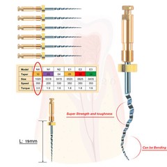 dental Rotary Files X-Pro Gold Taper NITI Endodontic Files N1 N2 NX E1 E2 E3