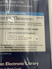 Franklin Bookman MWS-840 Electronic Speaking Dictionary Thesaurus Encyclopedia