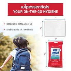 WipeEssentials Hand Sanitizer Wipes for Adults and 30 Count (Pack of 3)