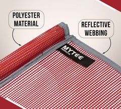 8Pk 18″x18″ Red Safety Warning Flags for Trucks with Dowel & Reflective Webbing