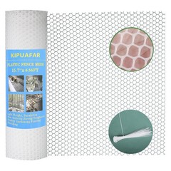White Plastic Wire Mesh Fence 15.7IN x 6.56FT – Commercial Grade Hexagonal Ne…
