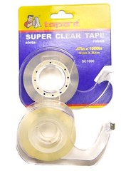 144 Rolls of Clear Tape w/ Dispenser – .47″ x 1000″ – 1.2 Mil
