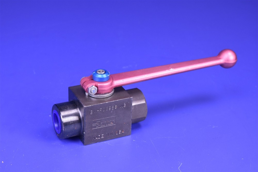 Parker 2-Way 1/2″ SAE Hydraulic High Pressure Ball Valve 6,000 PSI BVHP08SSS1NG