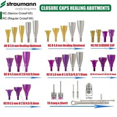 USA Stock! Straumann Healing Abutments & Caps NC/RC Cover Screws Ø3.6-6.5mm BLT