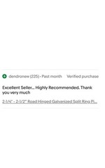 2-1/4″ – 2-1/2” Road Hinged Galvanized Split Ring Pipe Hanger Clamp Qty-6 (NEW)