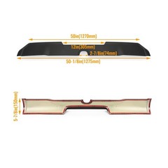 Rear Roof Spoiler For 2019-2024 Dodge RAM 1500 Crew Cab Pickup Top Truck