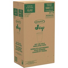 Dart 12J12 Foam Cup 12 oz Insulated White Disposable Drink Cup 1,000/Case