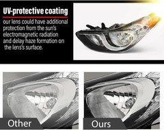 Pair Headlamps Hyundai Elantra Sedan 2011-2013 Clear Lens Chrome Amber HY2503161