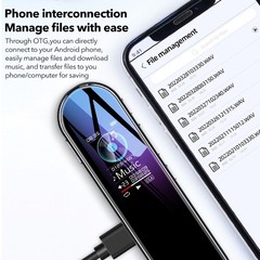 Digital Voice Recorder Dictaphone MP3 Player 1536Kbps Noise Cancelling 24H Work