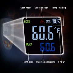 LCD Infrared Thermometer Temperature Gun Laser IR Cooking Oven Pizza -50°C-550°C