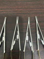 Lot of 4 HU FRIEDY Castroviejo straight Needle Holder 7″ 18cm NH5024