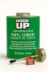 HOOK UP Vinyl Cement – Waterproof Pool Liner Repair Glue for Vinyl & PVC, Fas…
