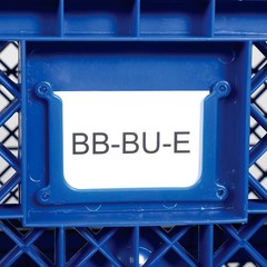 Vented Wall Bulk Container with Casters 39-1/4″L x 31-1/2″W x 29″H Blue